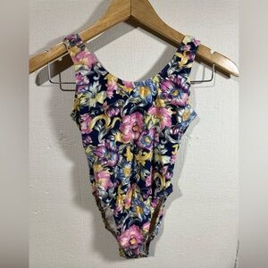 Vintage Tight End Cotton Floral Leotard Sz. M